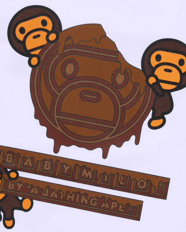 Bape Valentine Chocolate Milo Tricko Panske Biele | SK-1647