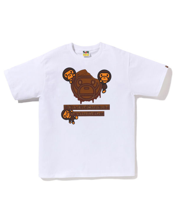 Bape Valentine Chocolate Milo Tricko Panske Biele | SK-1647