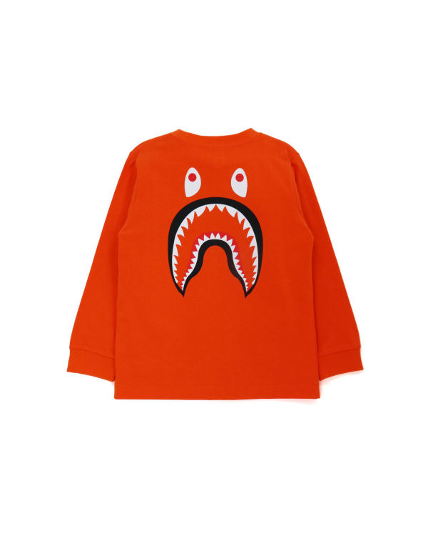 Bape WGM Shark L/S Tricko Detske Oranžové | SK-8543