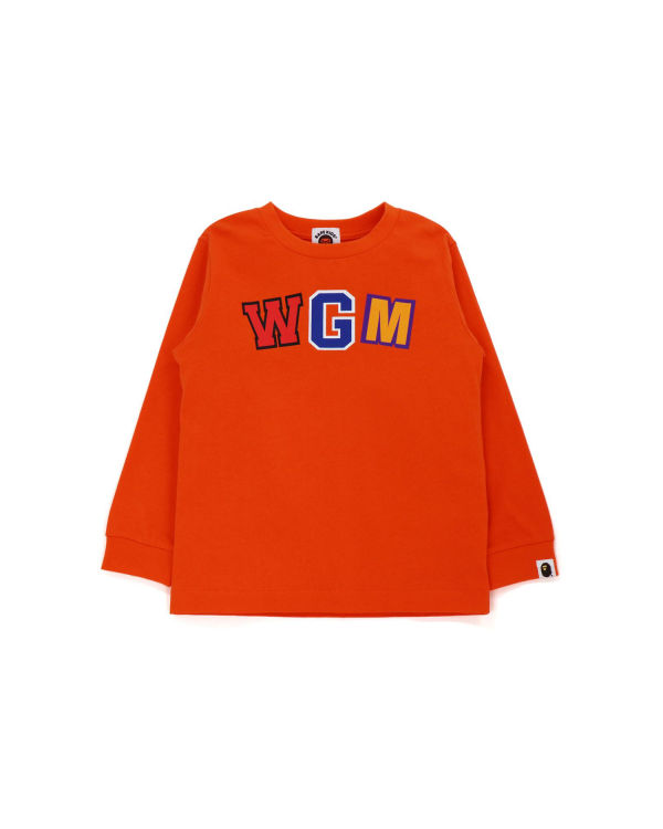 Bape WGM Shark L/S Tricko Detske Oranžové | SK-8543