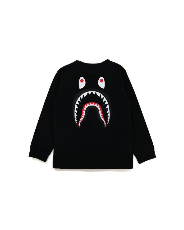 Bape WGM Shark L/S Tricko Detske Čierne | SK-9431
