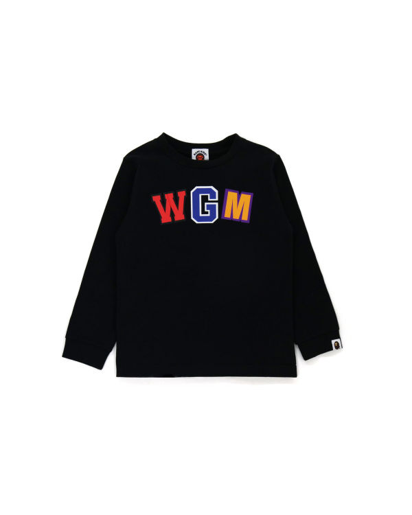 Bape WGM Shark L/S Tricko Detske Čierne | SK-9431