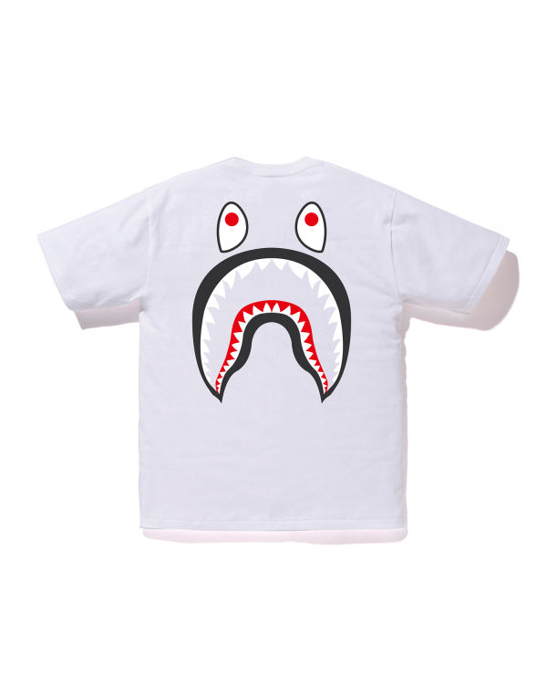Bape WGM Shark Tricko Panske Biele | SK-7289