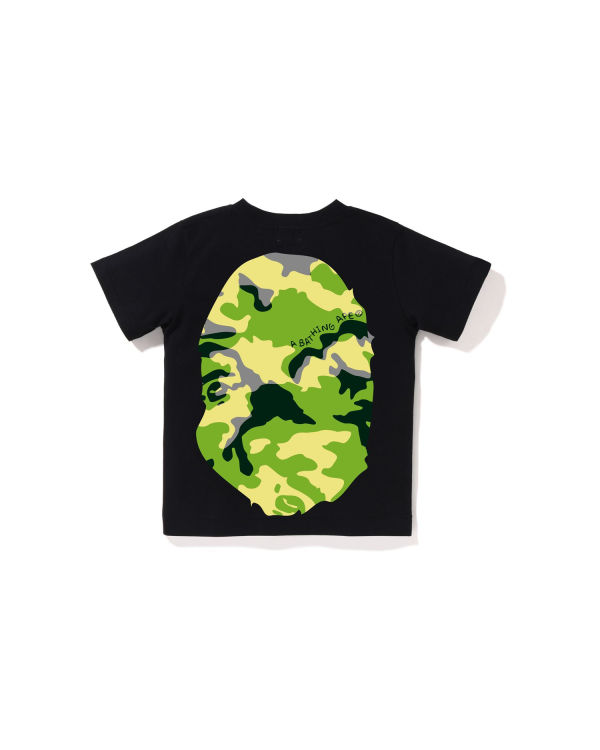 Bape Woodland Camo Big Ape Head Tricko Detske Čierne | SK-2071