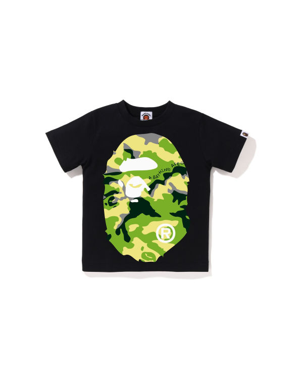 Bape Woodland Camo Big Ape Head Tricko Detske Čierne | SK-2071