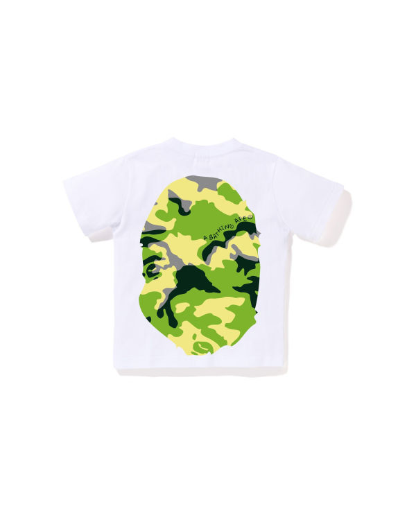 Bape Woodland Camo Big Ape Head Tricko Detske Biele | SK-9320