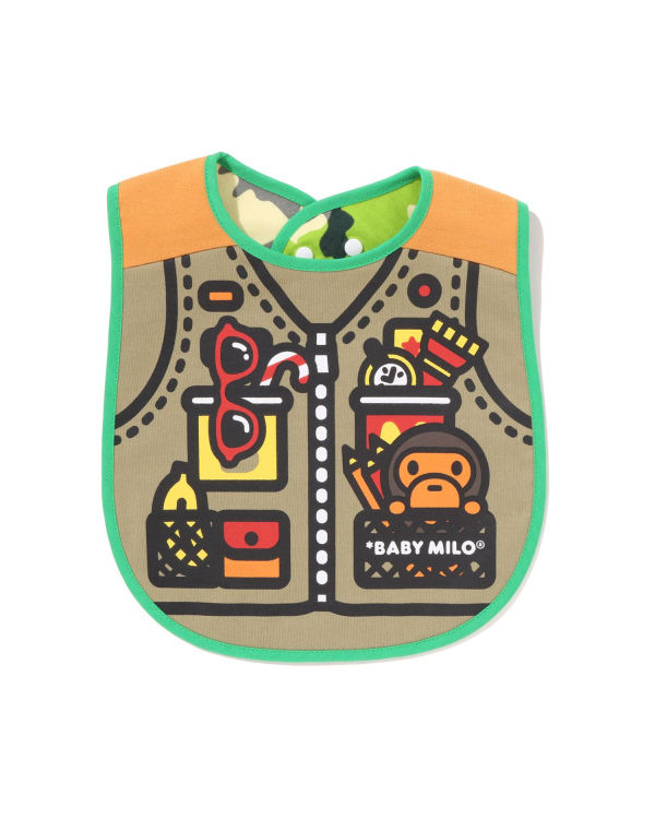 Bape Woodland Camo Milo Fishing Print Reversible Bib Detske Zelene | SK-2815