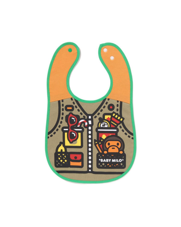 Bape Woodland Camo Milo Fishing Print Reversible Bib Detske Zelene | SK-2815
