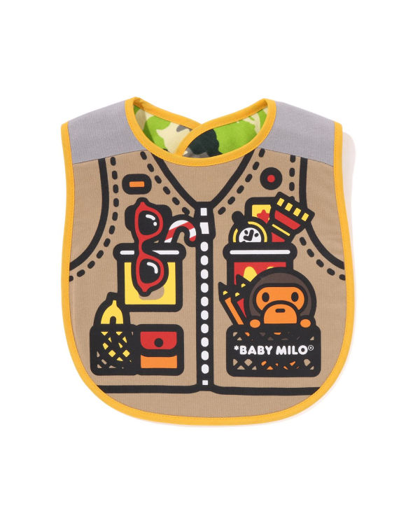 Bape Woodland Camo Milo Fishing Print Reversible Bib Detske Béžové | SK-3549