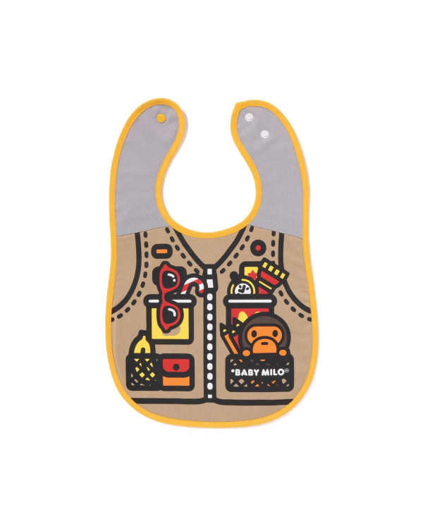 Bape Woodland Camo Milo Fishing Print Reversible Bib Detske Béžové | SK-3549