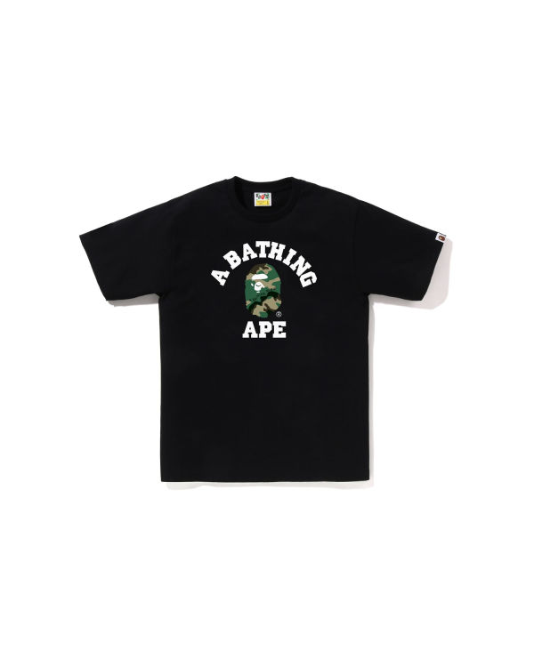 Bape Woodland and Camo College Tricko Panske Čierne | SK-0924