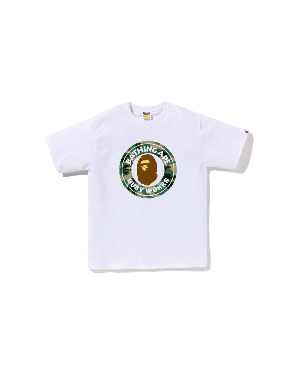Bape Woodland and Camo College Tricko Panske Biele | SK-4851
