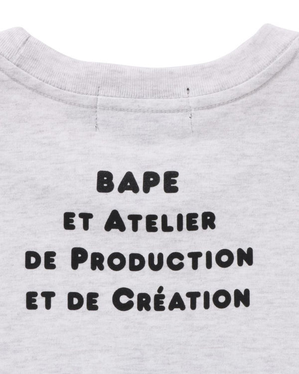 Bape X A.P.C. Milo Siroke Topanky Tricko Damske Siva | SK-3826