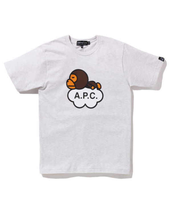 Bape X A.P.C. Milo Siroke Topanky Tricko Damske Siva | SK-3826