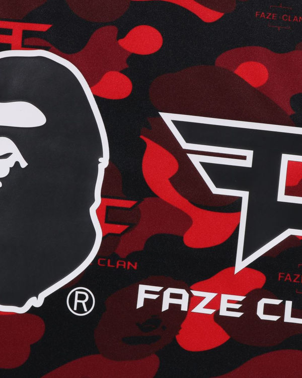 Bape X Faze Clan Hockey L/S Tricko Panske Svetlo Červené | SK-9148