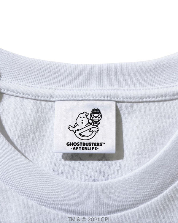 Bape X Ghostbusters Camo College Tricko Panske Biele | SK-4089