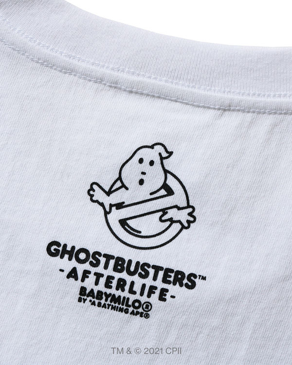Bape X Ghostbusters Camo College Tricko Panske Biele | SK-4089