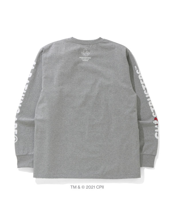 Bape X Ghostbusters Milo Long Sleeve Tricko Panske Siva | SK-7263