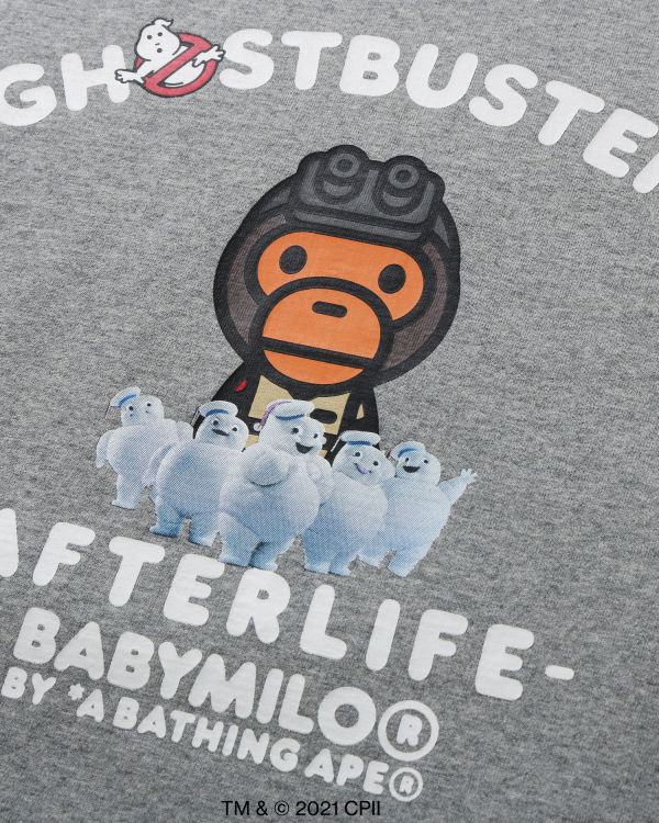 Bape X Ghostbusters Milo Long Sleeve Tricko Panske Siva | SK-7263