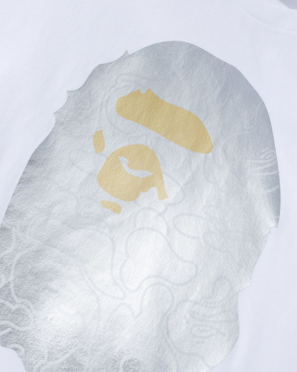 Bape X Hajime Sorayama Ape Head Tricko Panske Biele | SK-8235