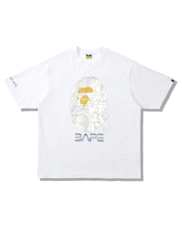 Bape X Hajime Sorayama Ape Head Tricko Panske Biele | SK-8235