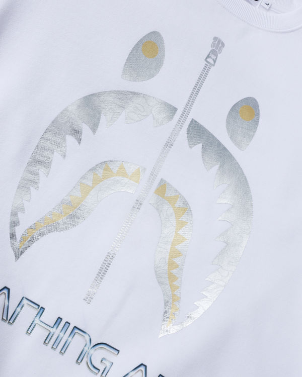 Bape X Hajime Sorayama Shark Crewneck Mikiny Panske Biele | SK-4728