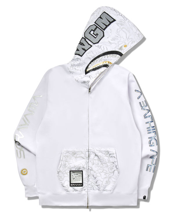 Bape X Hajime Sorayama Shark Full Zip Mikiny S Kapucňou Panske Biele | SK-4971