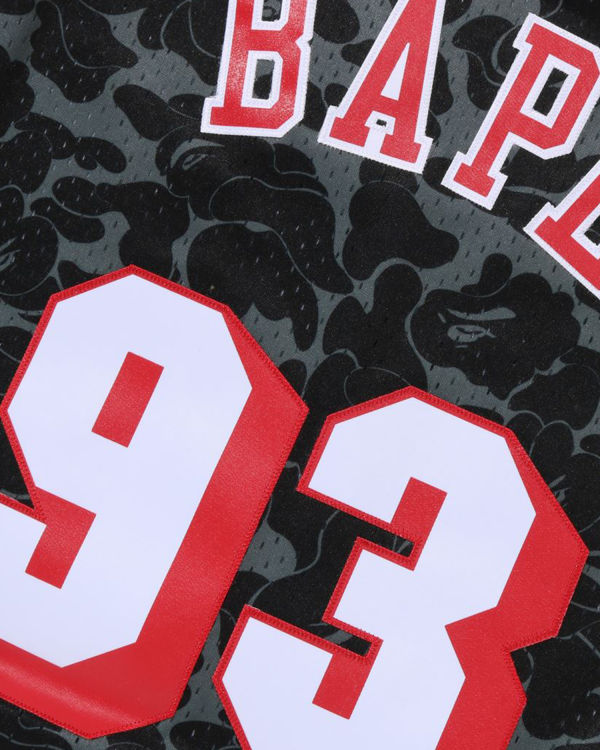 Bape X M&N Miami Heat Jersey Tricko Panske Čierne | SK-3987