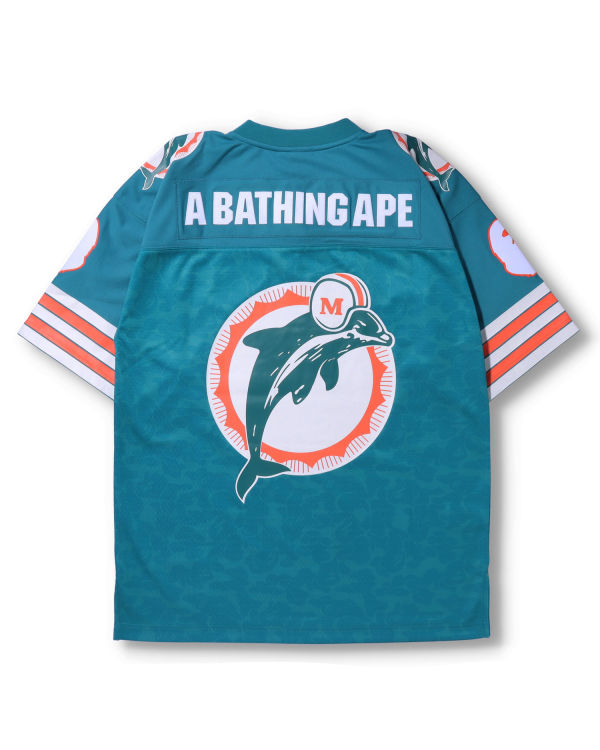 Bape X M&N NFL Miami Dolphins Legacy Jersey Tricko Panske Mätové | SK-5064