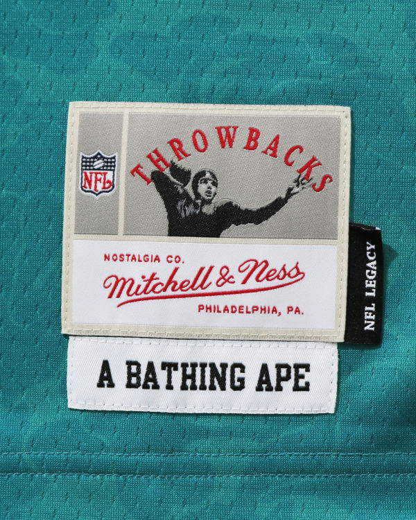 Bape X M&N NFL Miami Dolphins Legacy Jersey Tricko Panske Mätové | SK-5064