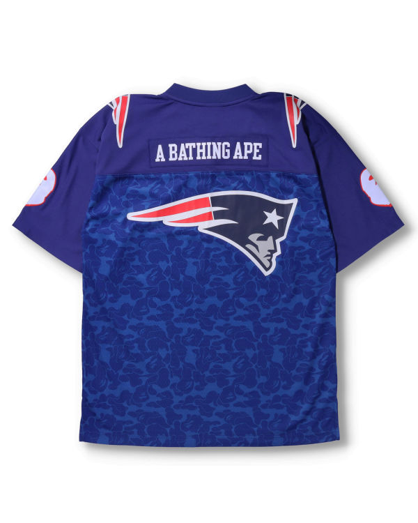 Bape X M&N NFL New England Patriots Legacy Jersey Tricko Panske Modre | SK-5318