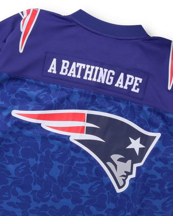 Bape X M&N NFL New England Patriots Legacy Jersey Tricko Panske Modre | SK-5318