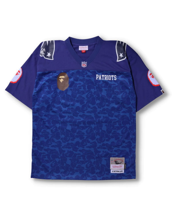 Bape X M&N NFL New England Patriots Legacy Jersey Tricko Panske Modre | SK-5318