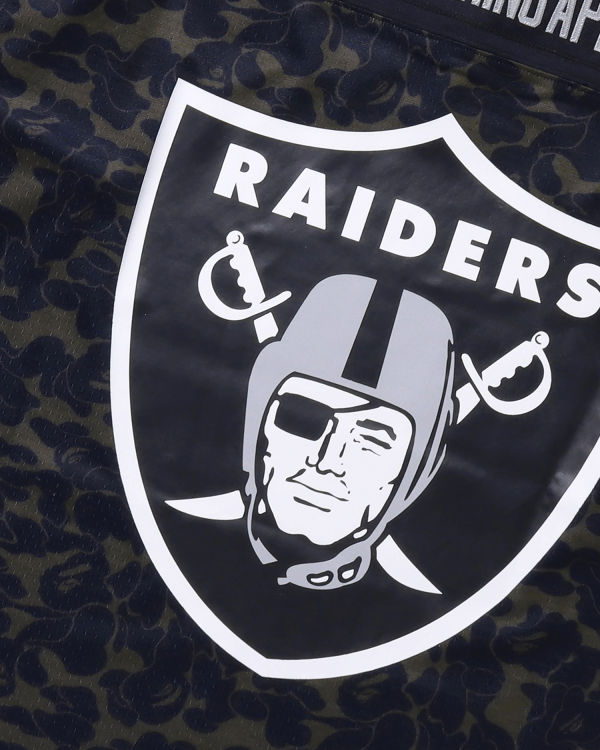Bape X M&N NFL Oakland Raiders Legacy Jersey Tricko Panske Čierne | SK-5179