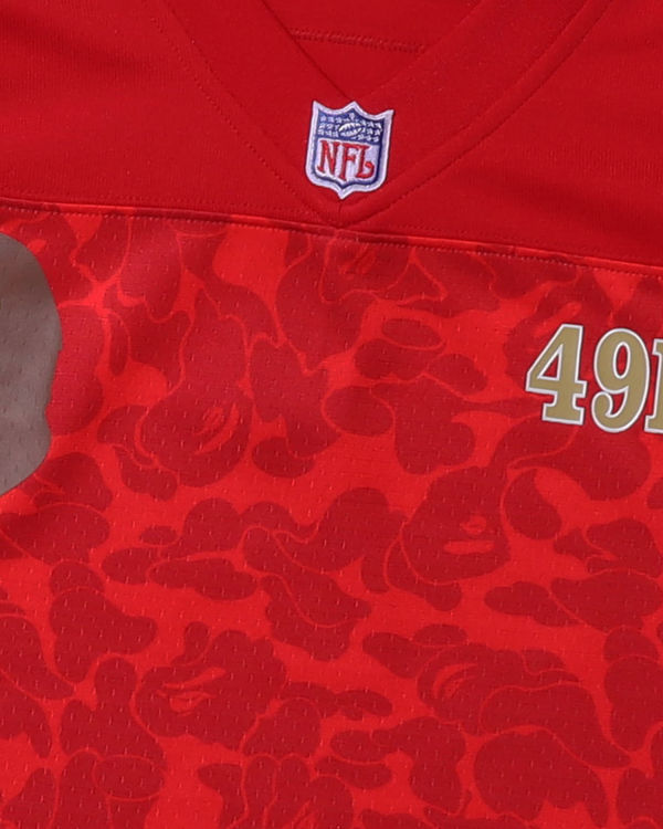 Bape X M&N NFL San Francisco 49ers Legacy Jersey Tricko Panske Svetlo Červené | SK-6570