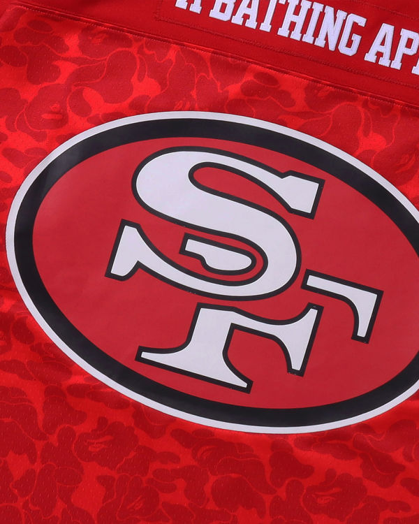 Bape X M&N NFL San Francisco 49ers Legacy Jersey Tricko Panske Svetlo Červené | SK-6570