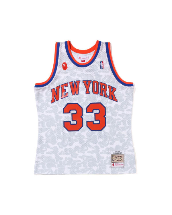 Bape X M&N New York Knicks Tricko Panske Biele | SK-3254