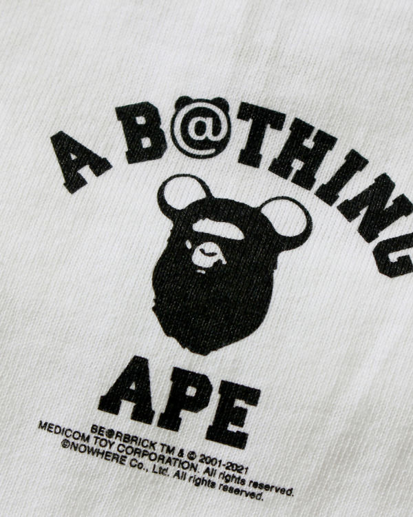 Bape X Medicom Toy Camo BE@R College Tricko Panske Biele | SK-5289