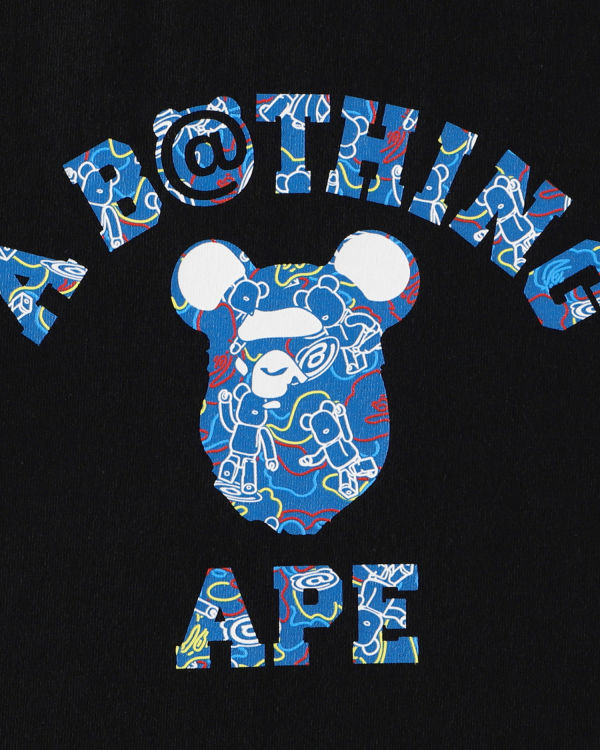 Bape X Medicom Toy Camo BE@R College Tricko Detske Čierne | SK-9318