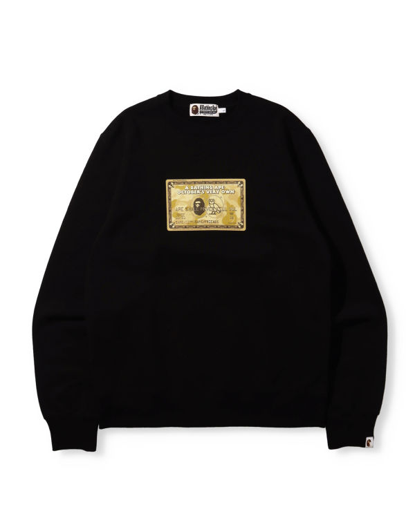 Bape X OVO Card Crew Neck Mikiny Panske Čierne | SK-9648