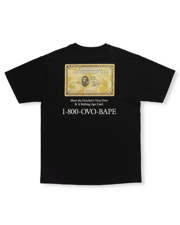 Bape X OVO Card Tricko Panske Čierne | SK-0347