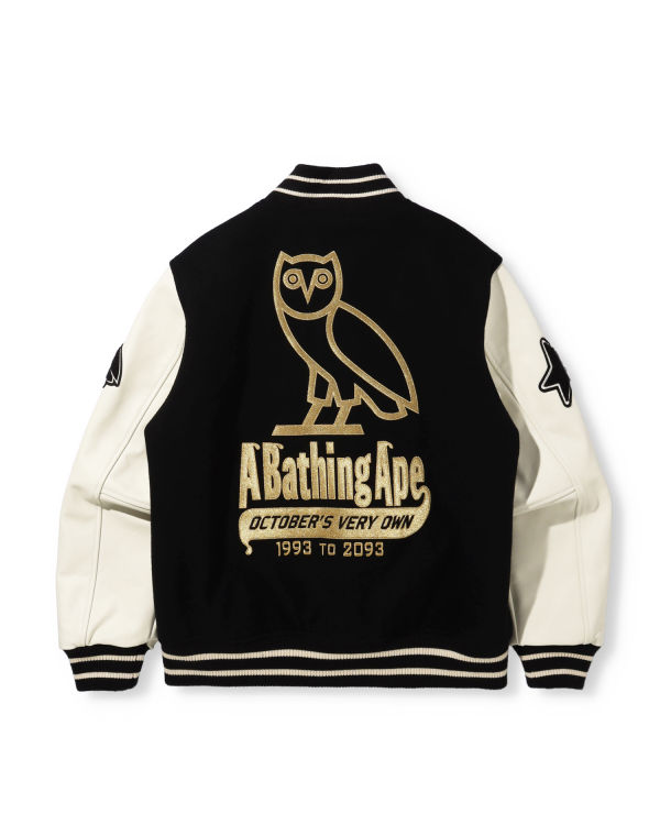Bape X OVO Varsity Bundy Panske Čierne | SK-4698