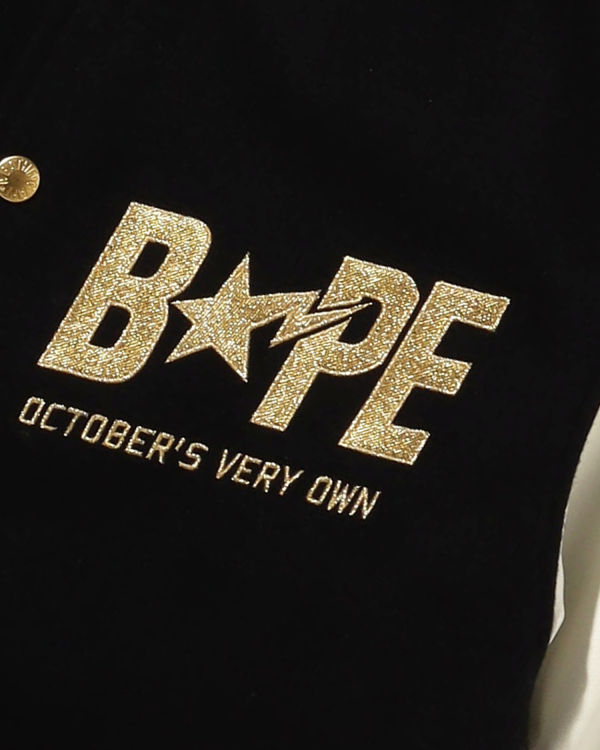 Bape X OVO Varsity Bundy Panske Čierne | SK-4698
