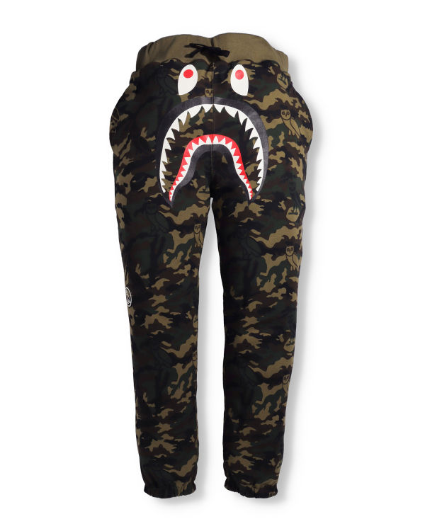Bape X OVO Woodland Camo Shark Reversible Tepláky Panske Čierne | SK-5682