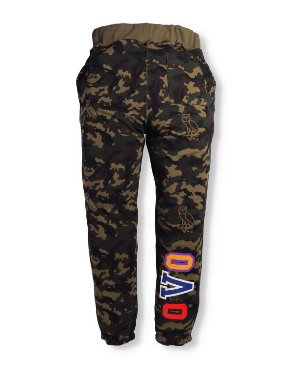 Bape X OVO Woodland Camo Shark Reversible Tepláky Panske Čierne | SK-5682