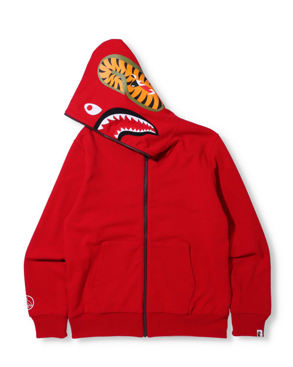 Bape X OVO Woodland Camo Shark Reversible Full Zip Mikiny S Kapucňou Panske Svetlo Červené | SK-9354