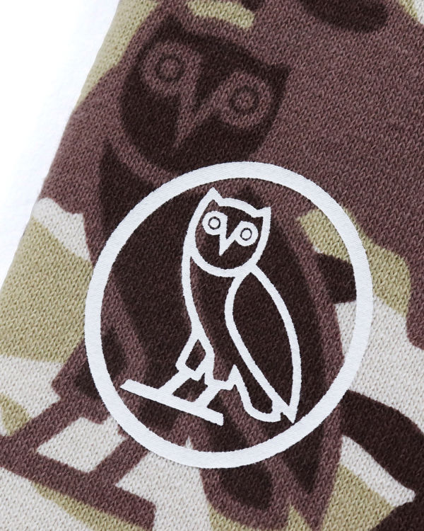 Bape X OVO Woodland Camo Shark Reversible Tepláky Panske Svetlo Červené | SK-9758
