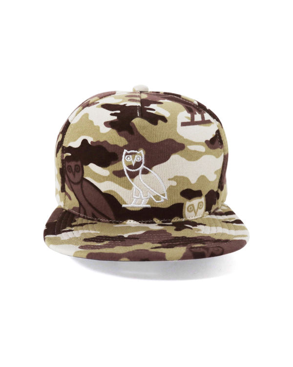 Bape X OVO Woodland Camo Snapback Caps Panske Béžové | SK-8109