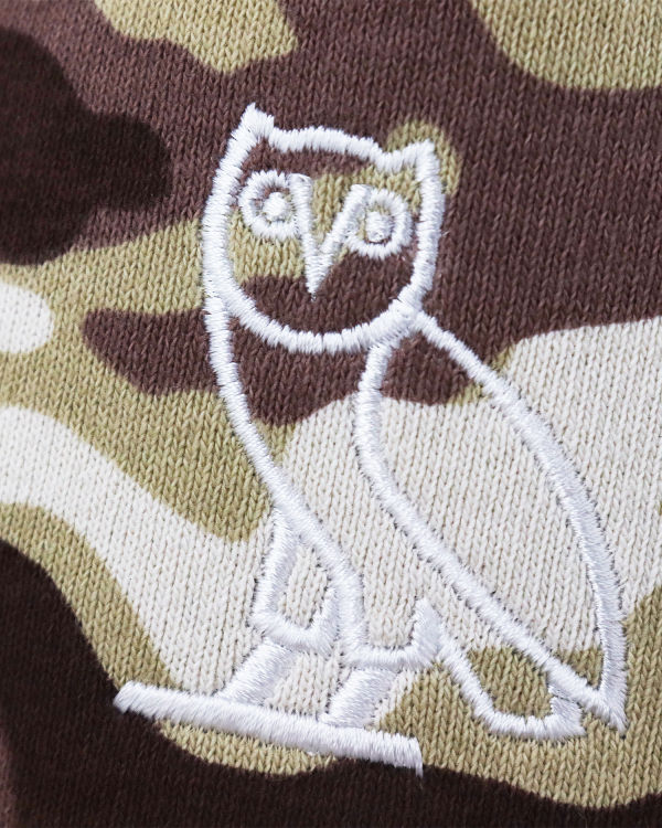 Bape X OVO Woodland Camo Snapback Caps Panske Béžové | SK-8109