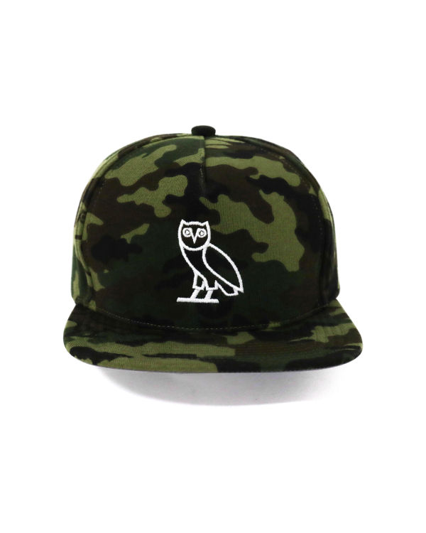 Bape X OVO Woodland Camo Snapback Caps Panske Zelene | SK-9145